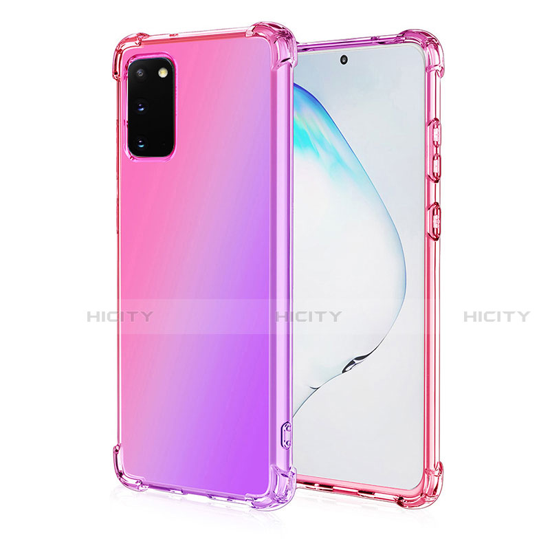 Coque Ultra Fine Transparente Souple Housse Etui Degrade G01 pour Samsung Galaxy S20 5G Or Rose Plus