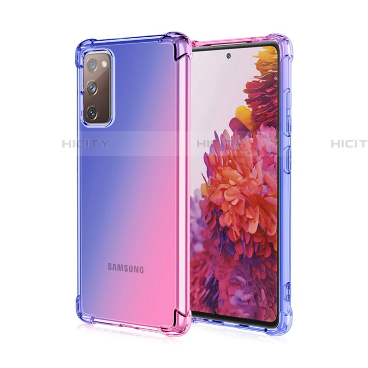 Coque Ultra Fine Transparente Souple Housse Etui Degrade G01 pour Samsung Galaxy S20 Lite 5G Bleu Plus