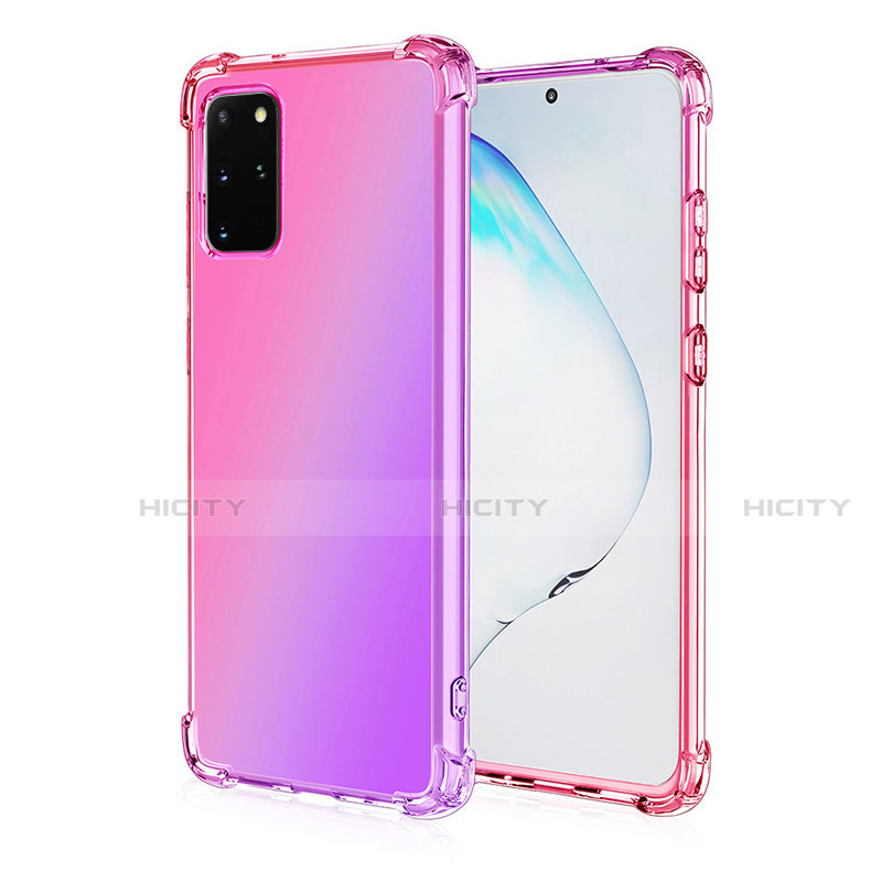 Coque Ultra Fine Transparente Souple Housse Etui Degrade G01 pour Samsung Galaxy S20 Plus 5G Rose Plus