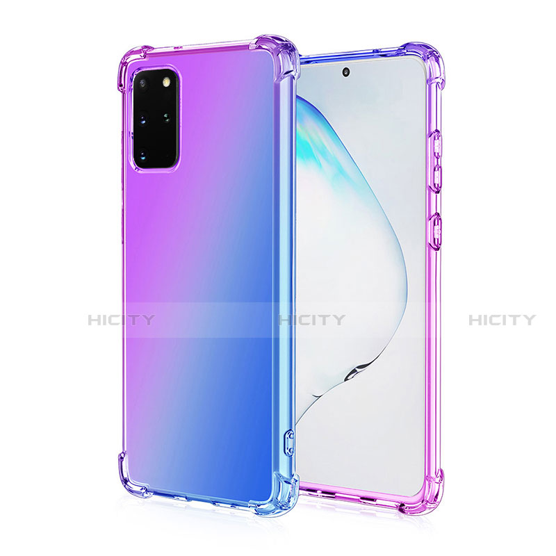 Coque Ultra Fine Transparente Souple Housse Etui Degrade G01 pour Samsung Galaxy S20 Plus 5G Violet Plus