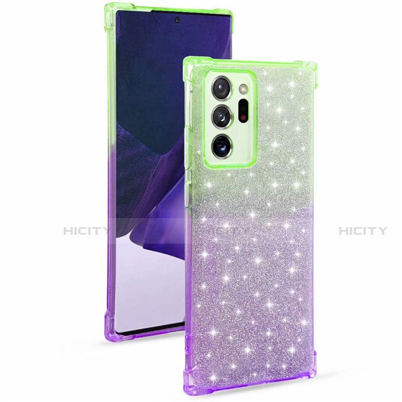 Coque Ultra Fine Transparente Souple Housse Etui Degrade G02 pour Samsung Galaxy Note 20 Ultra 5G Violet Plus