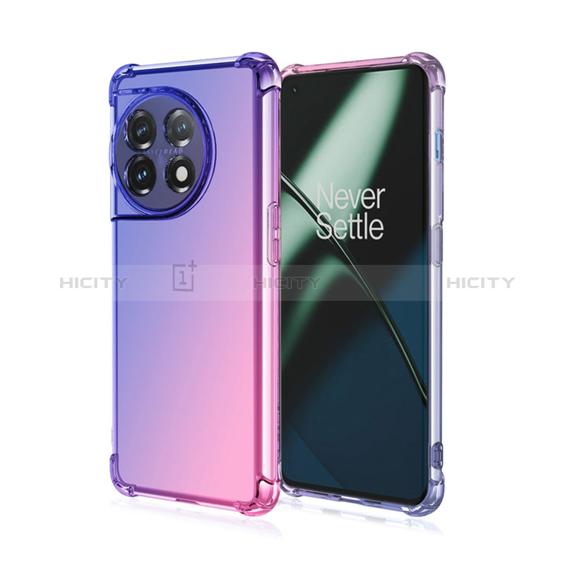 Coque Ultra Fine Transparente Souple Housse Etui Degrade pour OnePlus 11R 5G Violet Clair Plus