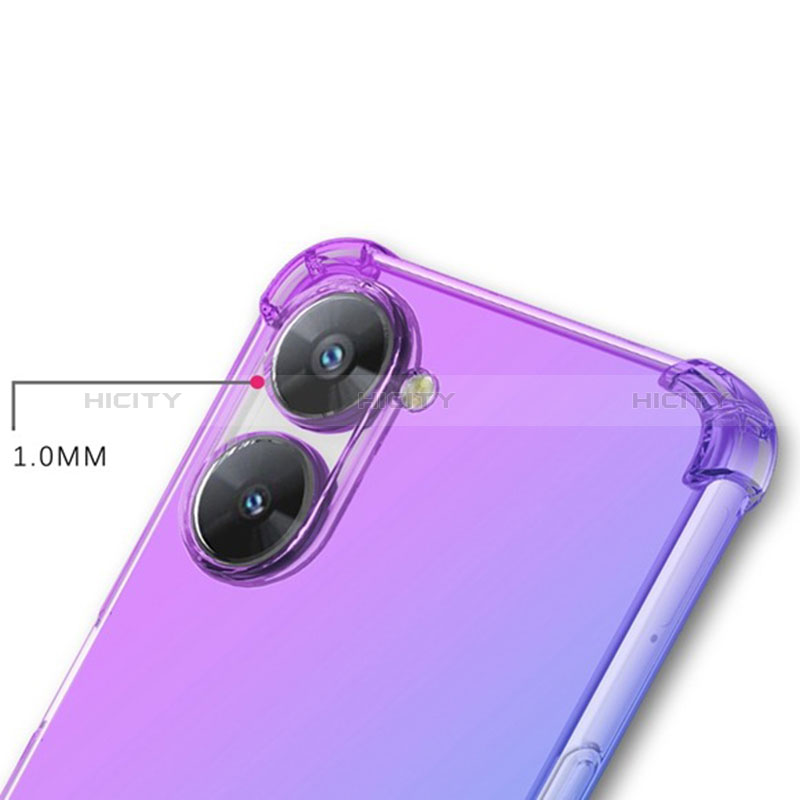 Coque Ultra Fine Transparente Souple Housse Etui Degrade pour Realme 10S 5G Plus