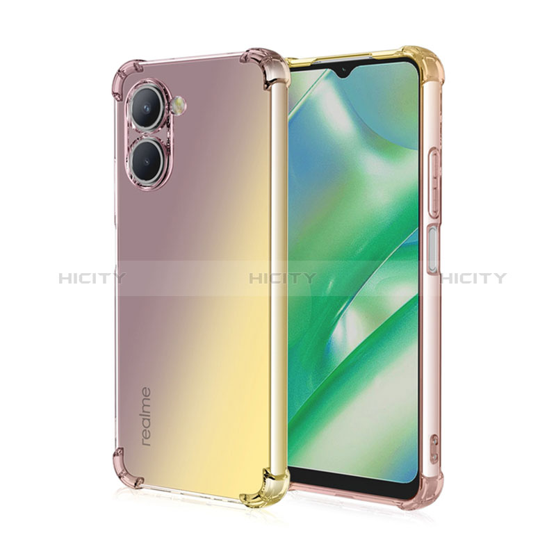 Coque Ultra Fine Transparente Souple Housse Etui Degrade pour Realme C33 (2023) Jaune Plus