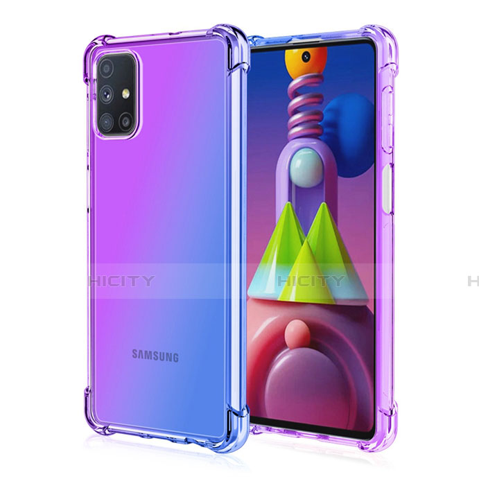 Coque Ultra Fine Transparente Souple Housse Etui Degrade pour Samsung Galaxy M51 Violet Plus