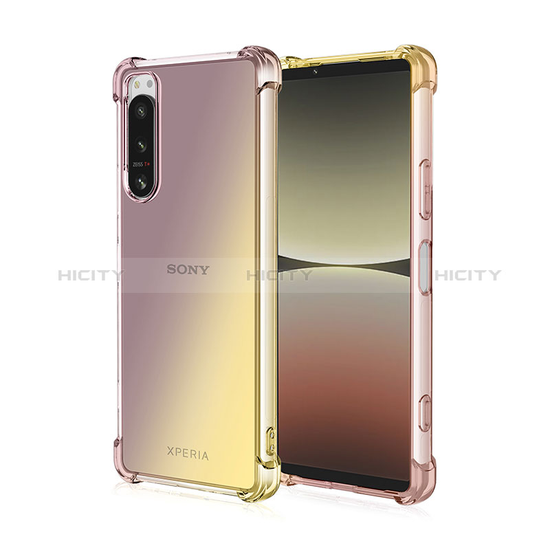 Coque Ultra Fine Transparente Souple Housse Etui Degrade pour Sony Xperia 1 III Or Plus