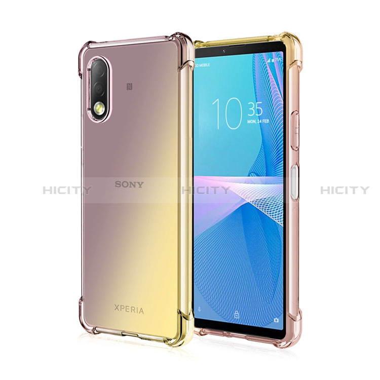 Coque Ultra Fine Transparente Souple Housse Etui Degrade pour Sony Xperia Ace II SO-41B Or Plus