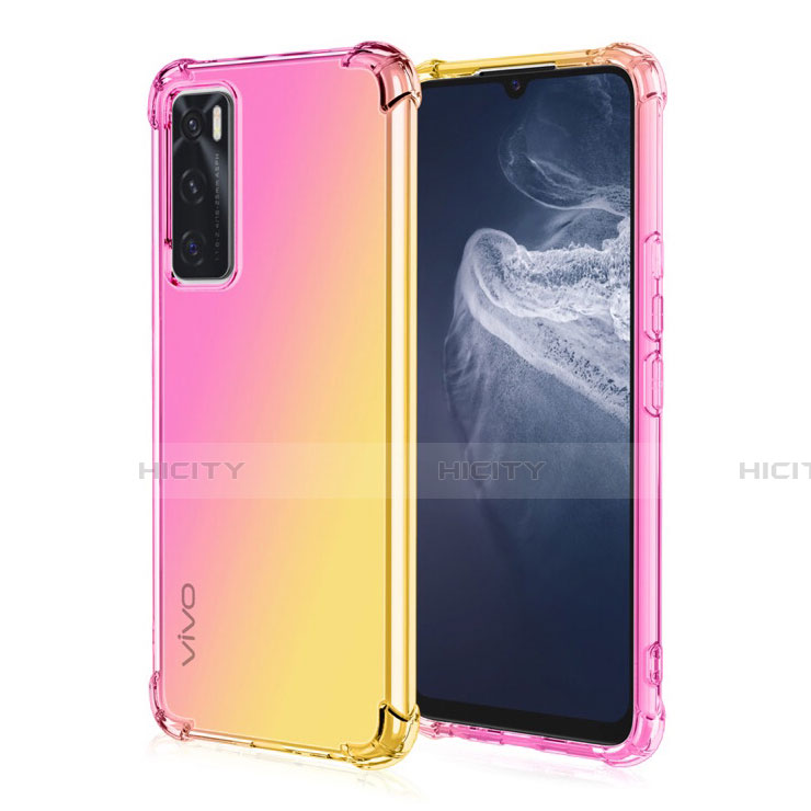 Coque Ultra Fine Transparente Souple Housse Etui Degrade pour Vivo V20 SE Jaune Plus