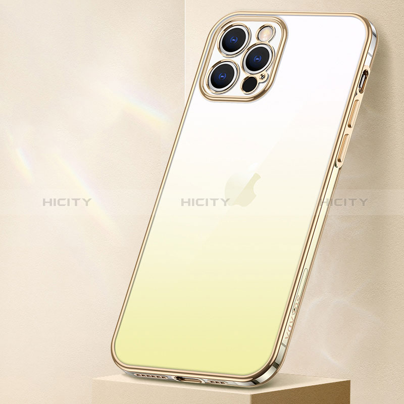 Coque Ultra Fine Transparente Souple Housse Etui Degrade S01 pour Apple iPhone 14 Pro Max Jaune Plus