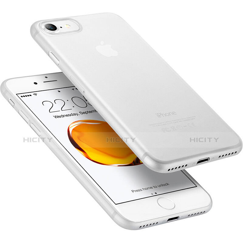 Coque Ultra Slim Mat Rigide Transparente pour Apple iPhone 7 Blanc Plus