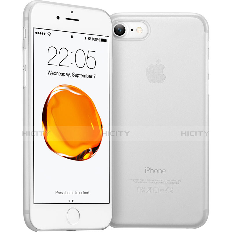 Coque Ultra Slim Mat Rigide Transparente pour Apple iPhone 7 Blanc Plus