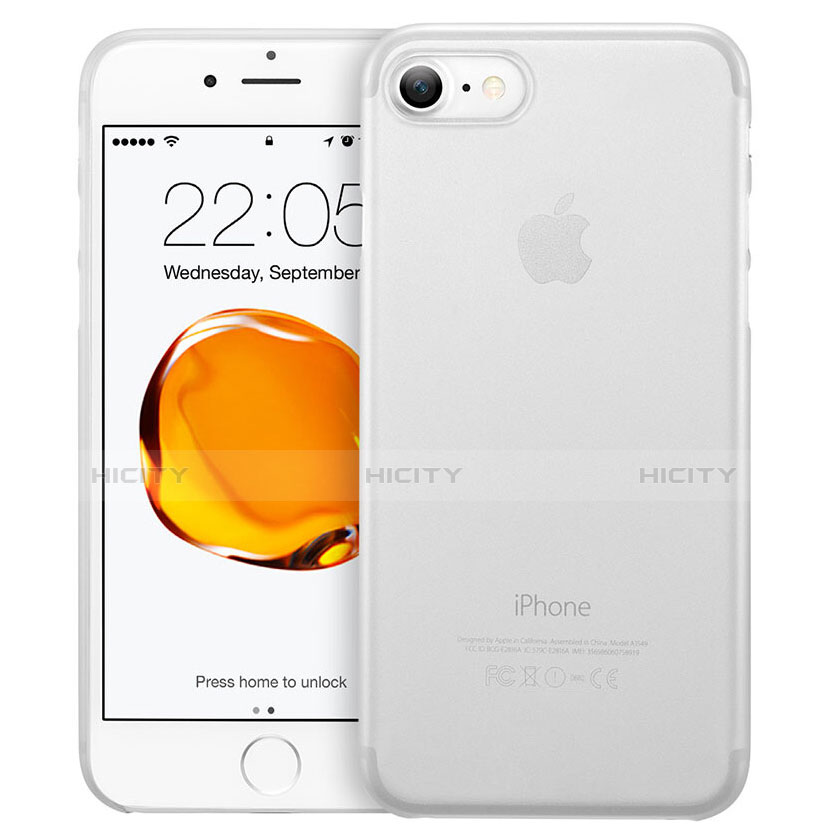 Coque Ultra Slim Mat Rigide Transparente pour Apple iPhone 8 Blanc Plus