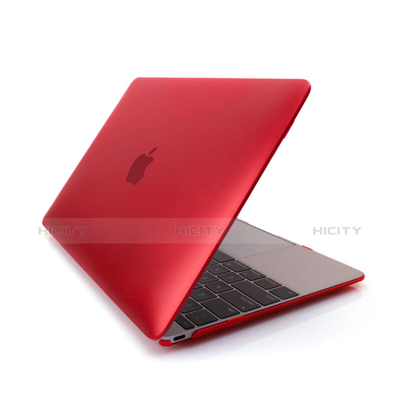 Coque Ultra Slim Mat Rigide Transparente pour Apple MacBook 12 pouces Rouge Plus