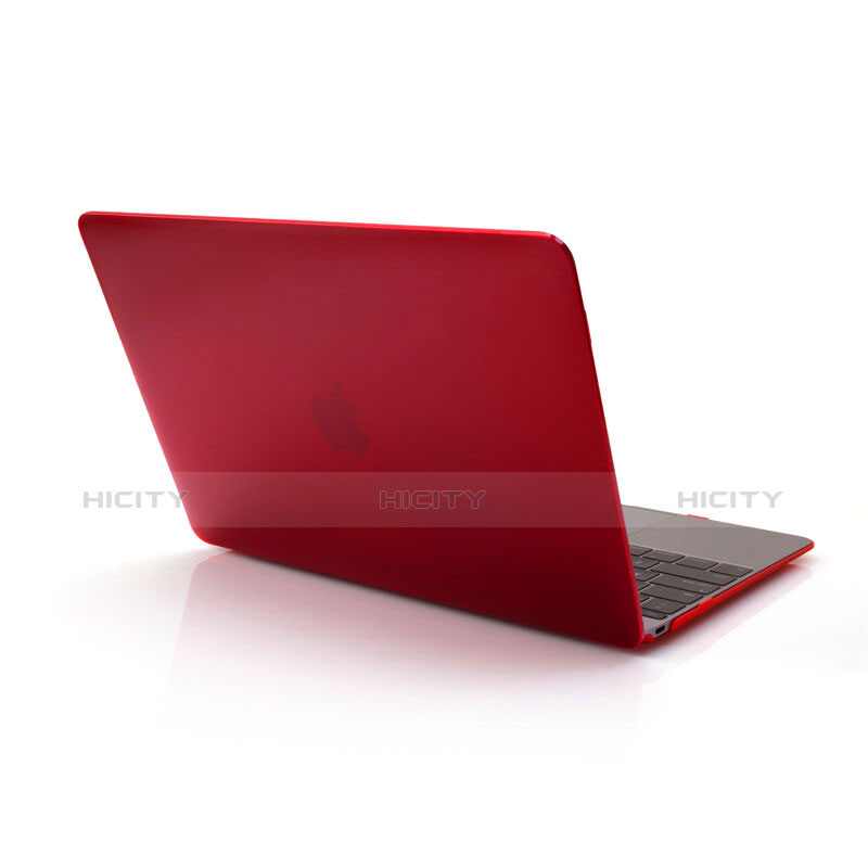 Coque Ultra Slim Mat Rigide Transparente pour Apple MacBook 12 pouces Rouge Plus