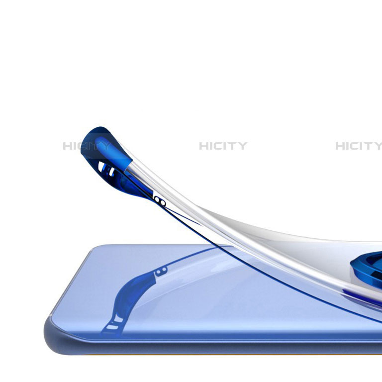 Coque Ultra Slim Silicone Souple Housse Etui Transparente avec Support Bague Anneau Aimante Magnetique S01 pour Samsung Galaxy Note 10 Plus
