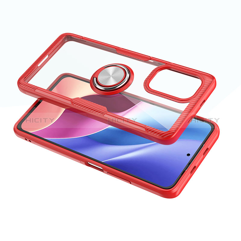 Coque Ultra Slim Silicone Souple Housse Etui Transparente avec Support Bague Anneau Aimante Magnetique ZL1 pour Xiaomi Mi 11X 5G Plus