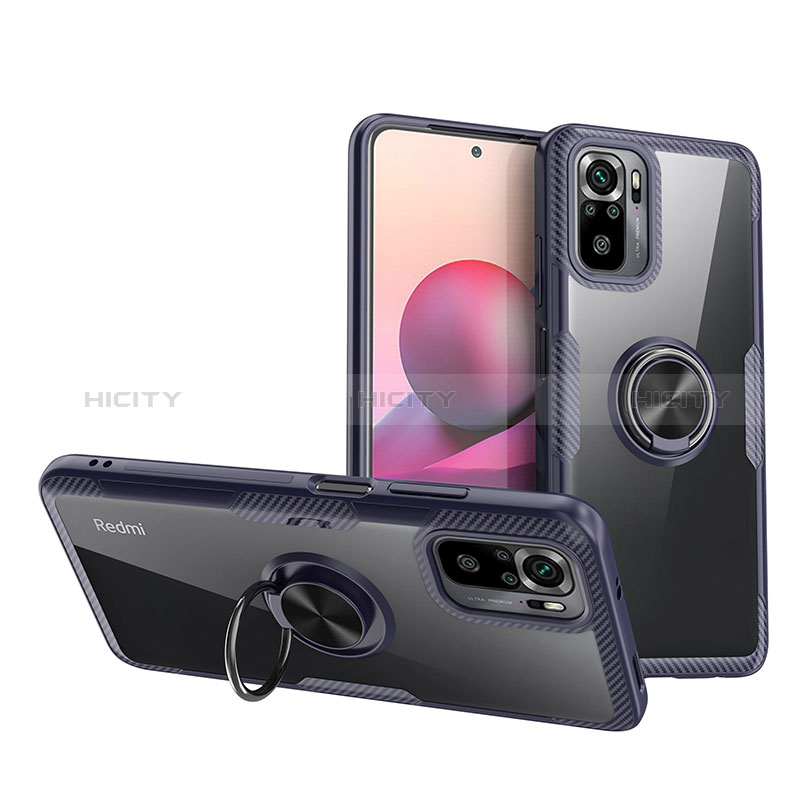 Coque Ultra Slim Silicone Souple Housse Etui Transparente avec Support Bague Anneau Aimante Magnetique ZL1 pour Xiaomi Poco M5S Plus