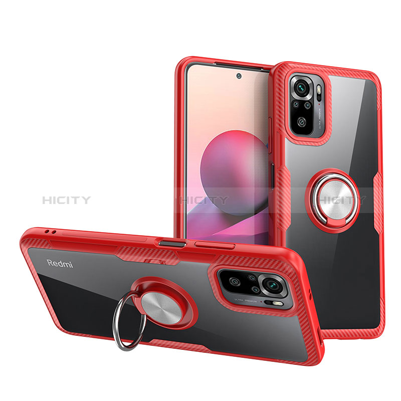 Coque Ultra Slim Silicone Souple Housse Etui Transparente avec Support Bague Anneau Aimante Magnetique ZL1 pour Xiaomi Poco M5S Plus