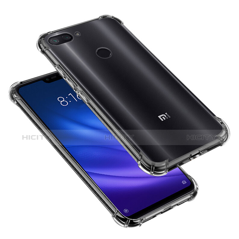 Coque Ultra Slim Silicone Souple Housse Etui Transparente avec Support Bague Anneau Aimante S01 pour Xiaomi Mi 8 Lite Plus