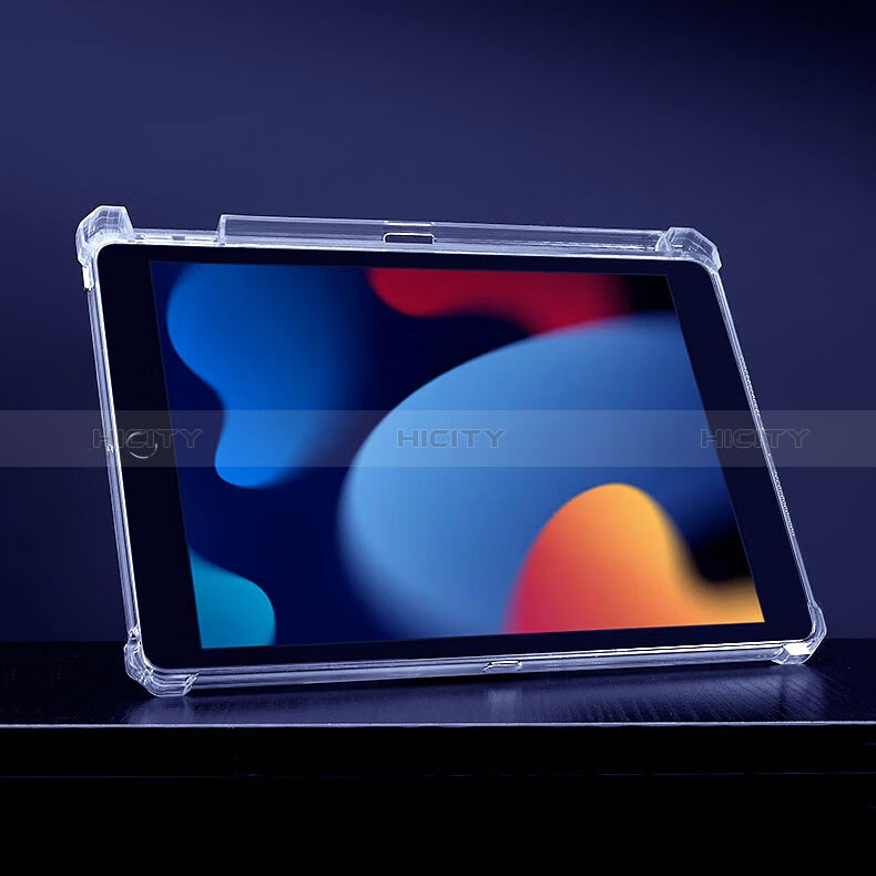 Coque Ultra Slim Silicone Souple Housse Etui Transparente avec Support pour Apple iPad 10.2 (2019) Clair Plus