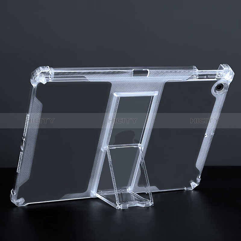 Coque Ultra Slim Silicone Souple Housse Etui Transparente avec Support pour Apple iPad 10.2 (2019) Clair Plus