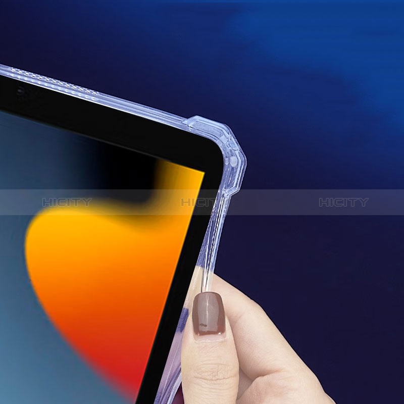 Coque Ultra Slim Silicone Souple Housse Etui Transparente avec Support pour Apple iPad 10.2 (2019) Clair Plus
