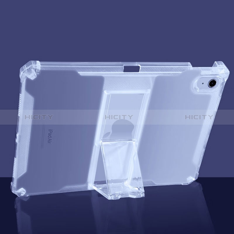 Coque Ultra Slim Silicone Souple Housse Etui Transparente avec Support pour Apple iPad 10.9 (2022) Clair Plus