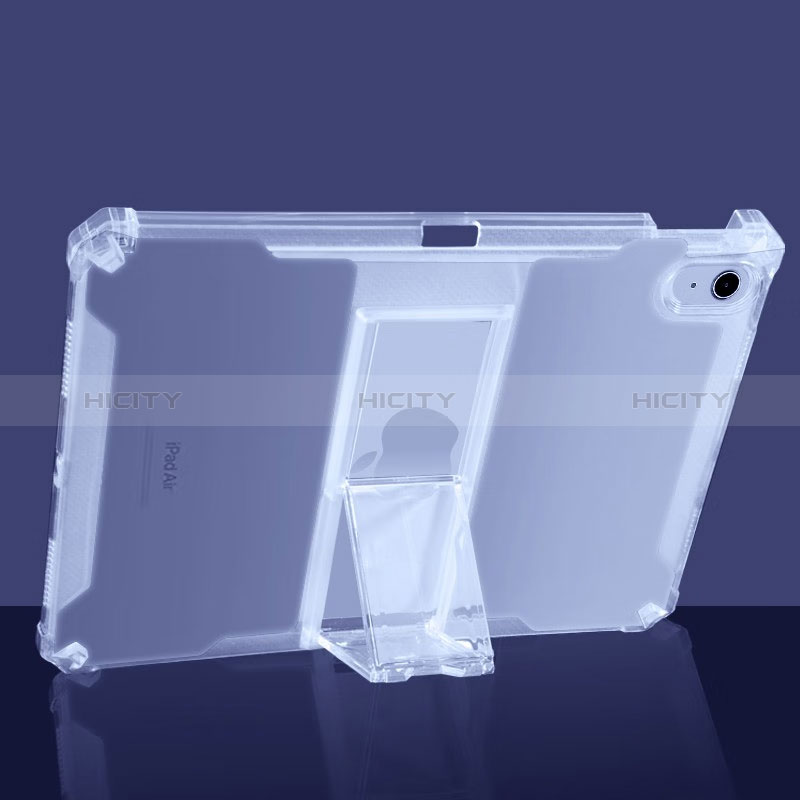 Coque Ultra Slim Silicone Souple Housse Etui Transparente avec Support pour Apple iPad Air 5 10.9 (2022) Clair Plus