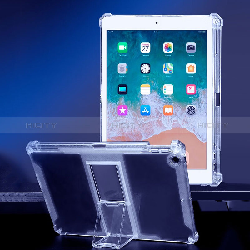 Coque Ultra Slim Silicone Souple Housse Etui Transparente avec Support pour Apple iPad Air Clair Plus