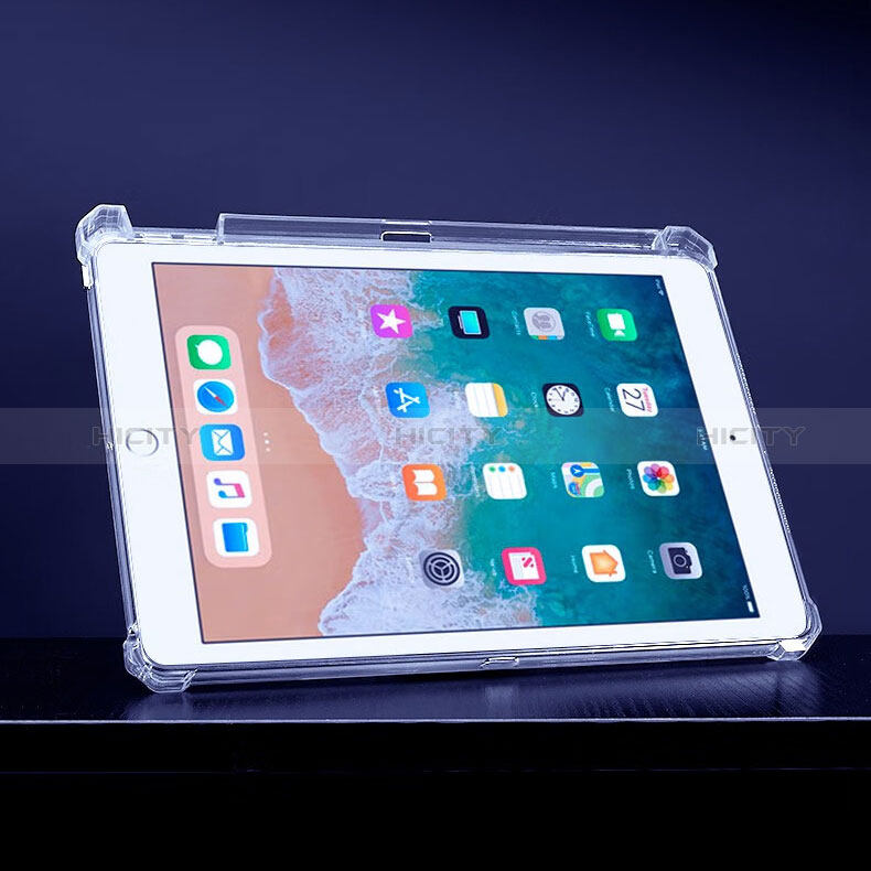 Coque Ultra Slim Silicone Souple Housse Etui Transparente avec Support pour Apple iPad Air Clair Plus