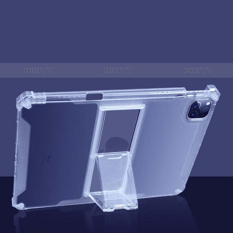 Coque Ultra Slim Silicone Souple Housse Etui Transparente avec Support pour Apple iPad Pro 11 (2021) Clair Plus