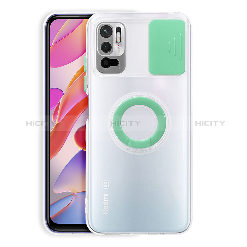 Coque Ultra Slim Silicone Souple Housse Etui Transparente avec Support pour Xiaomi POCO M3 Pro 5G Plus