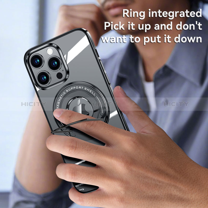Coque Ultra Slim Silicone Souple Transparente avec Mag-Safe Magnetic Magnetique AC1 pour Apple iPhone 13 Pro Plus