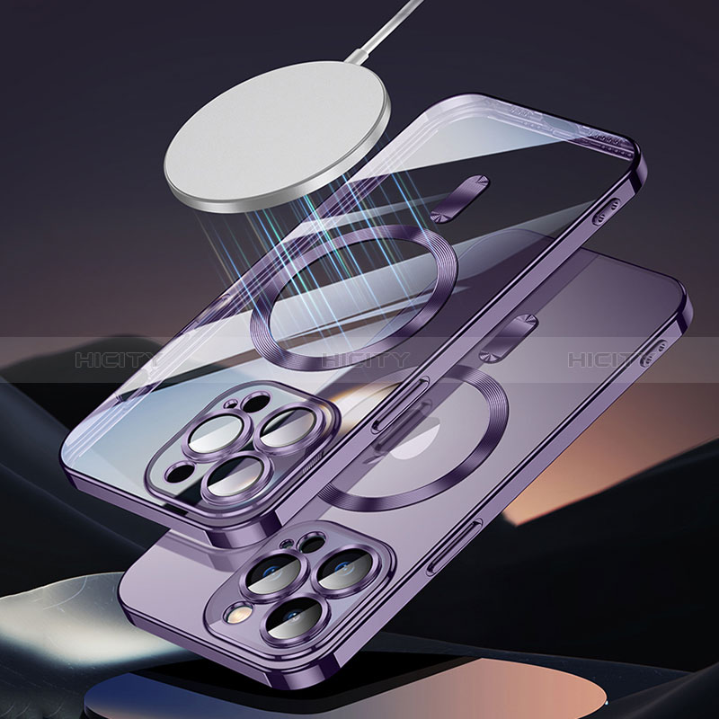 Coque Ultra Slim Silicone Souple Transparente avec Mag-Safe Magnetic Magnetique LD2 pour Apple iPhone 13 Plus