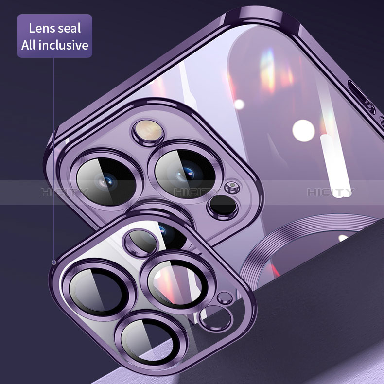 Coque Ultra Slim Silicone Souple Transparente avec Mag-Safe Magnetic Magnetique LD2 pour Apple iPhone 13 Pro Max Plus