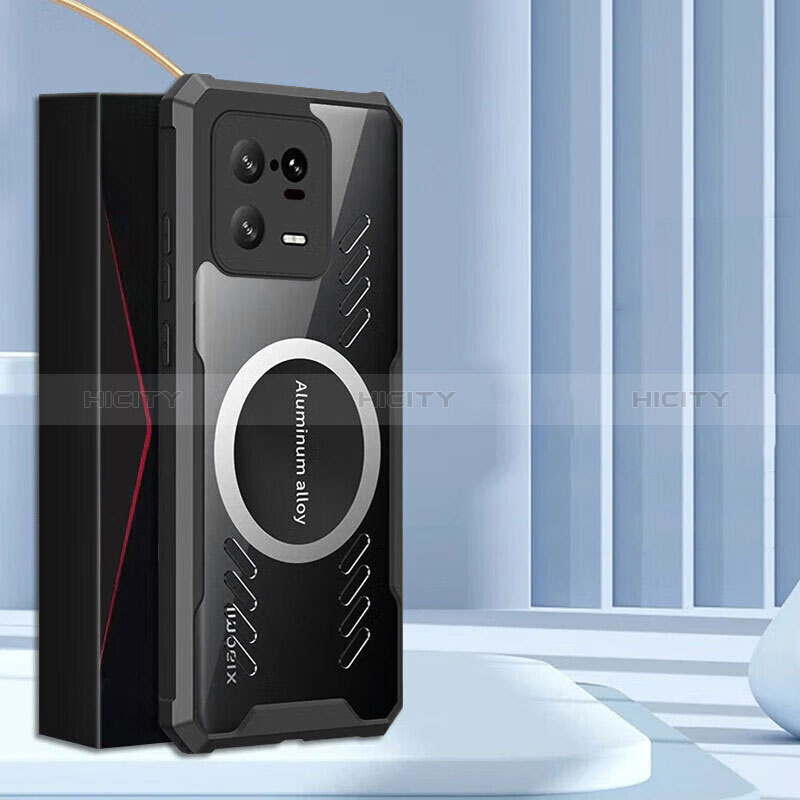 Coque Ultra Slim Silicone Souple Transparente avec Mag-Safe Magnetic Magnetique pour Xiaomi Mi 13 Pro 5G Noir Plus