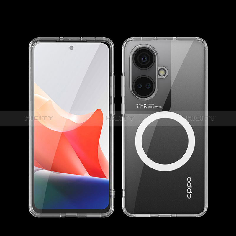 Coque Ultra Slim Silicone Souple Transparente avec Mag-Safe Magnetic Magnetique QK1 pour Oppo K11 5G Plus