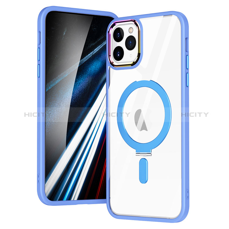 Coque Ultra Slim Silicone Souple Transparente avec Mag-Safe Magnetic Magnetique SD1 pour Apple iPhone 11 Pro Bleu Ciel Plus