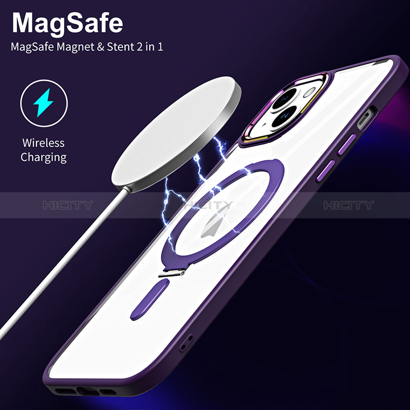 Coque Ultra Slim Silicone Souple Transparente avec Mag-Safe Magnetic Magnetique SD1 pour Apple iPhone 13 Plus