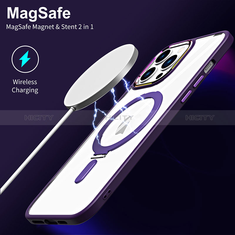 Coque Ultra Slim Silicone Souple Transparente avec Mag-Safe Magnetic Magnetique SD1 pour Apple iPhone 13 Pro Plus