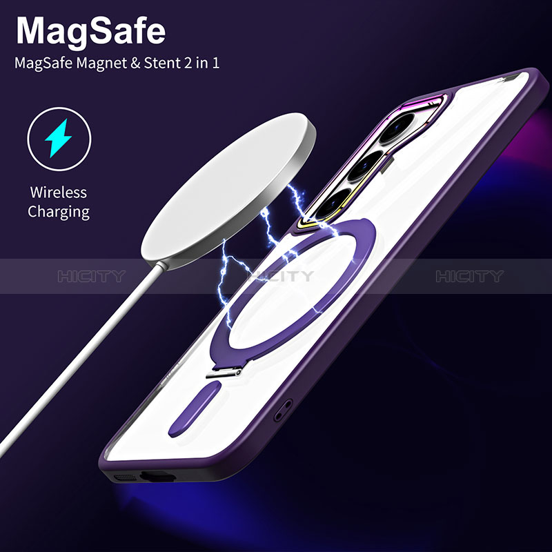 Coque Ultra Slim Silicone Souple Transparente avec Mag-Safe Magnetic Magnetique SD1 pour Samsung Galaxy S23 Plus 5G Plus