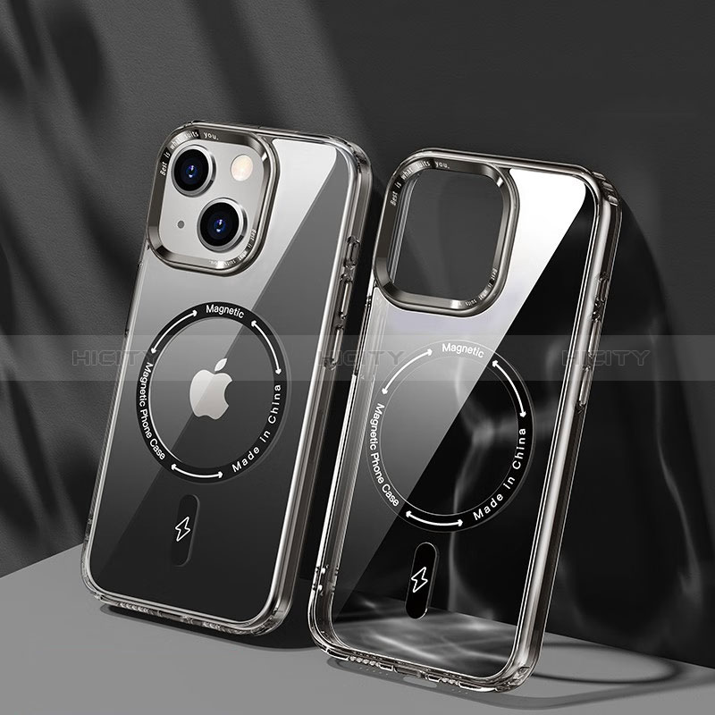 Coque Ultra Slim Silicone Souple Transparente avec Mag-Safe Magnetic Magnetique TB1 pour Apple iPhone 13 Plus