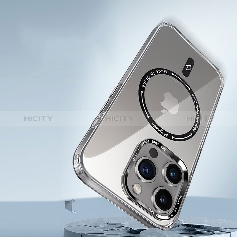 Coque Ultra Slim Silicone Souple Transparente avec Mag-Safe Magnetic Magnetique TB1 pour Apple iPhone 13 Pro Plus