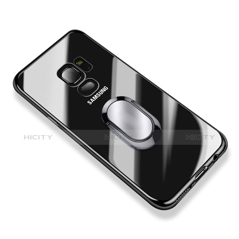 Coque Ultra Slim Silicone Souple Transparente avec Support Bague Anneau pour Samsung Galaxy S9 Clair Plus