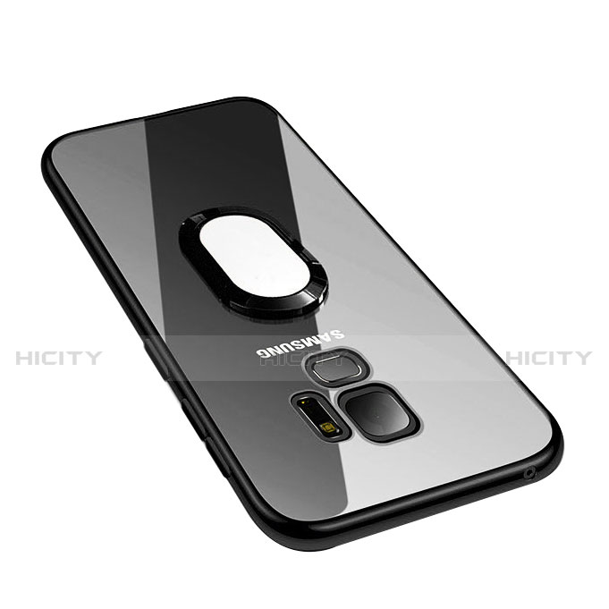 Coque Ultra Slim Silicone Souple Transparente avec Support Bague Anneau pour Samsung Galaxy S9 Clair Plus