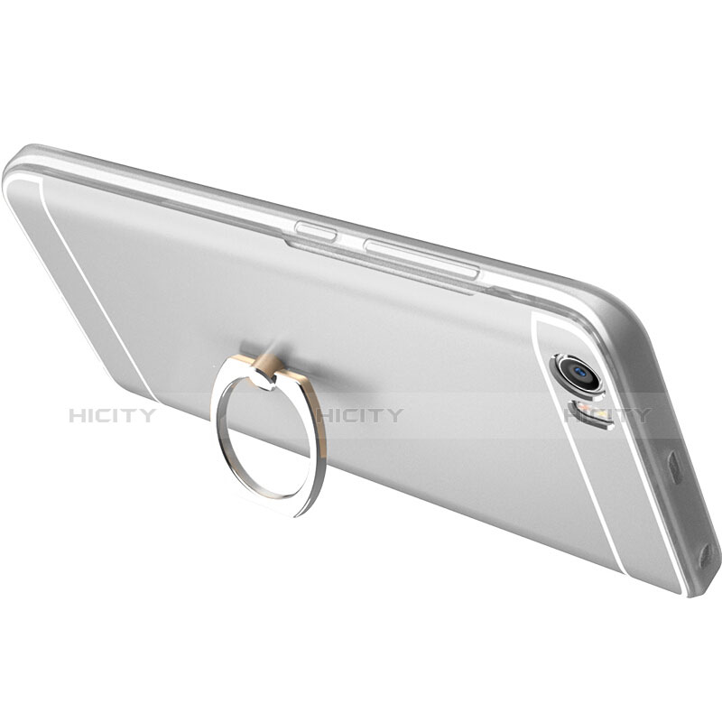 Coque Ultra Slim Silicone Souple Transparente et Support Bague Anneau pour Xiaomi Mi 5 Clair Plus