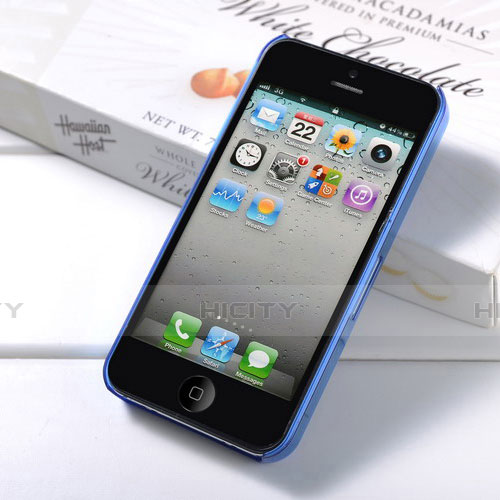 Coque Ultra Slim Silicone Souple Transparente Mat pour Apple iPhone 4 Bleu Plus