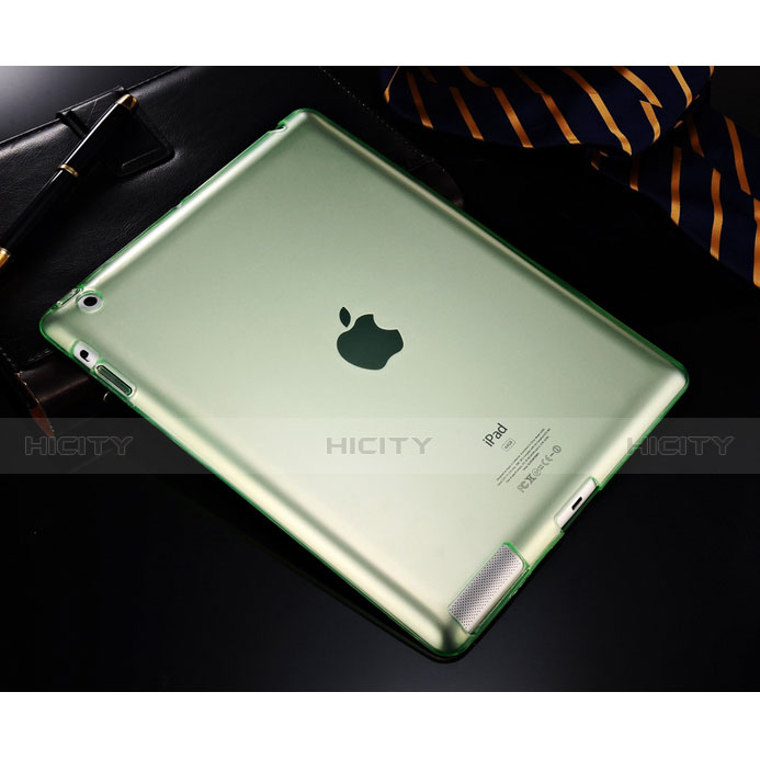 Coque Ultra Slim Silicone Souple Transparente pour Apple iPad 4 Vert Plus