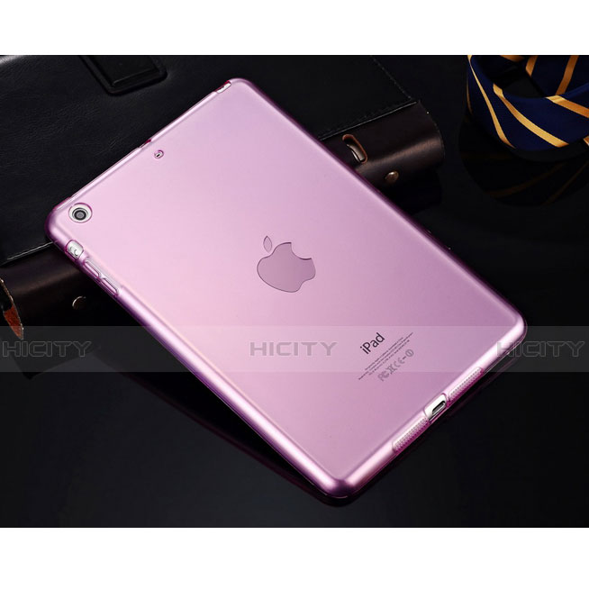 Coque Ultra Slim Silicone Souple Transparente pour Apple iPad Mini 2 Rose Plus