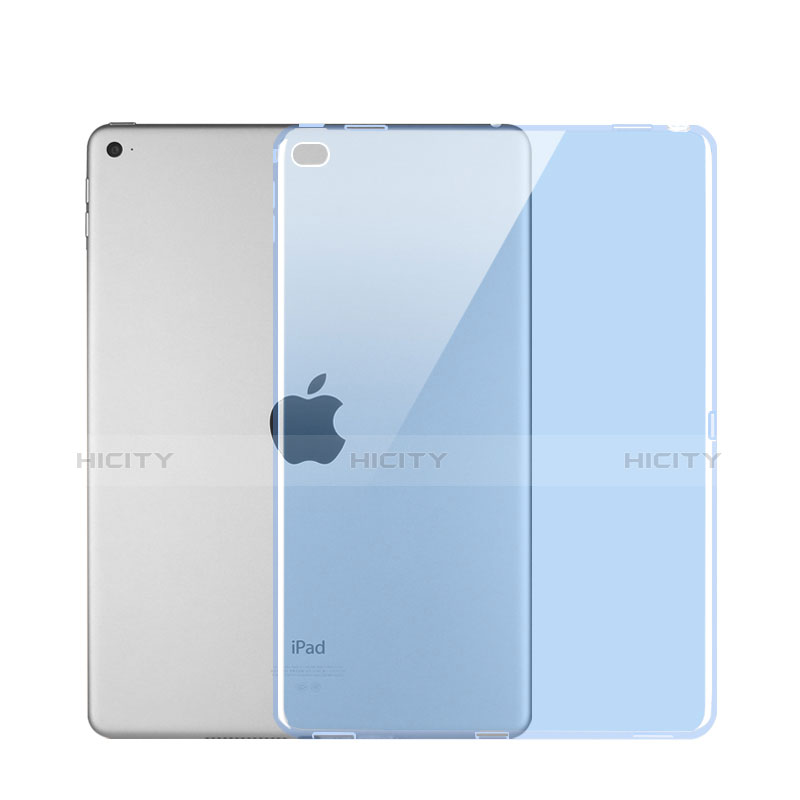 Coque Ultra Slim Silicone Souple Transparente pour Apple iPad Pro 12.9 Bleu Plus